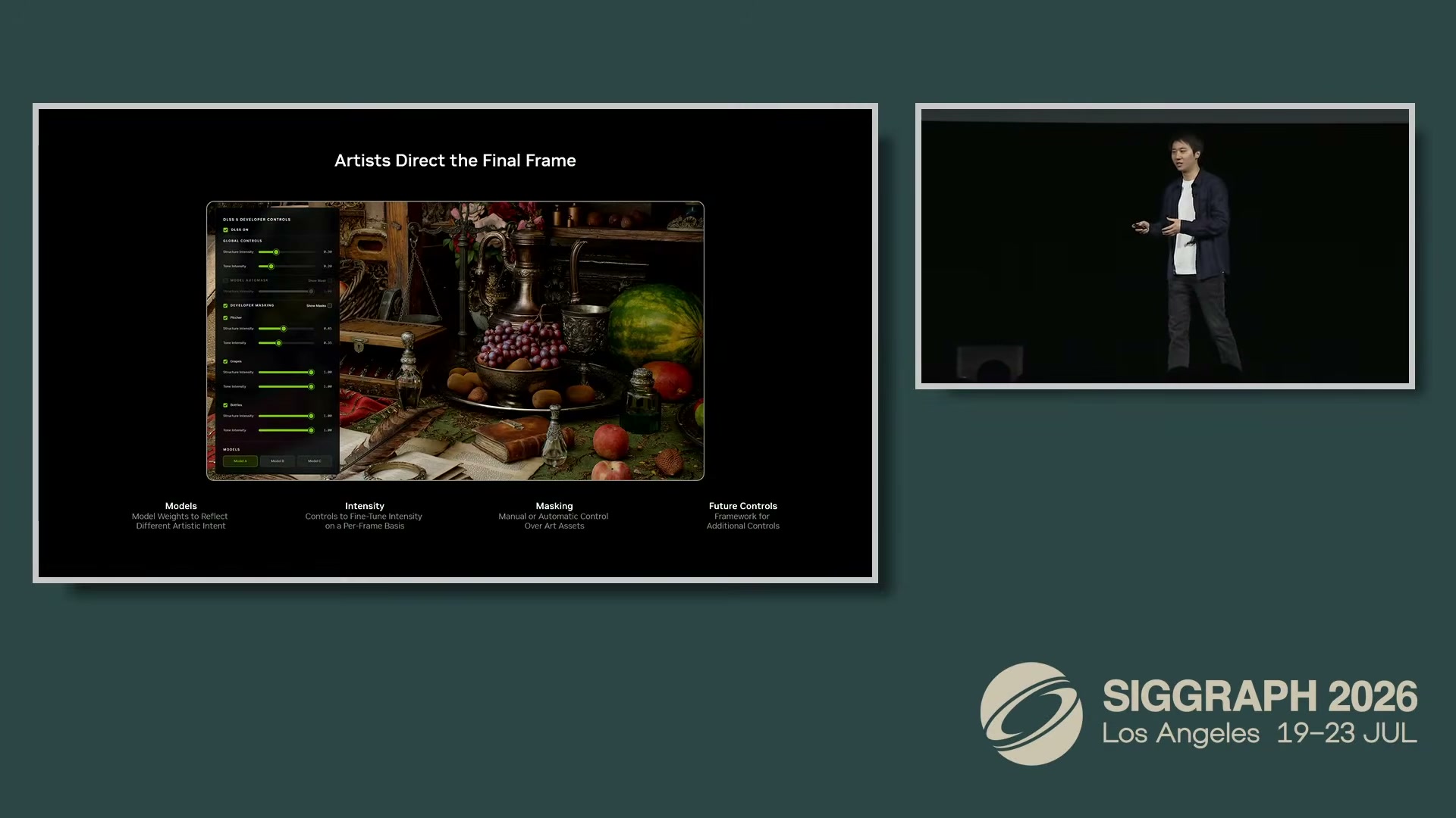 “Artists Direct the Final Frame” — the DLSS 5 control taxonomy.