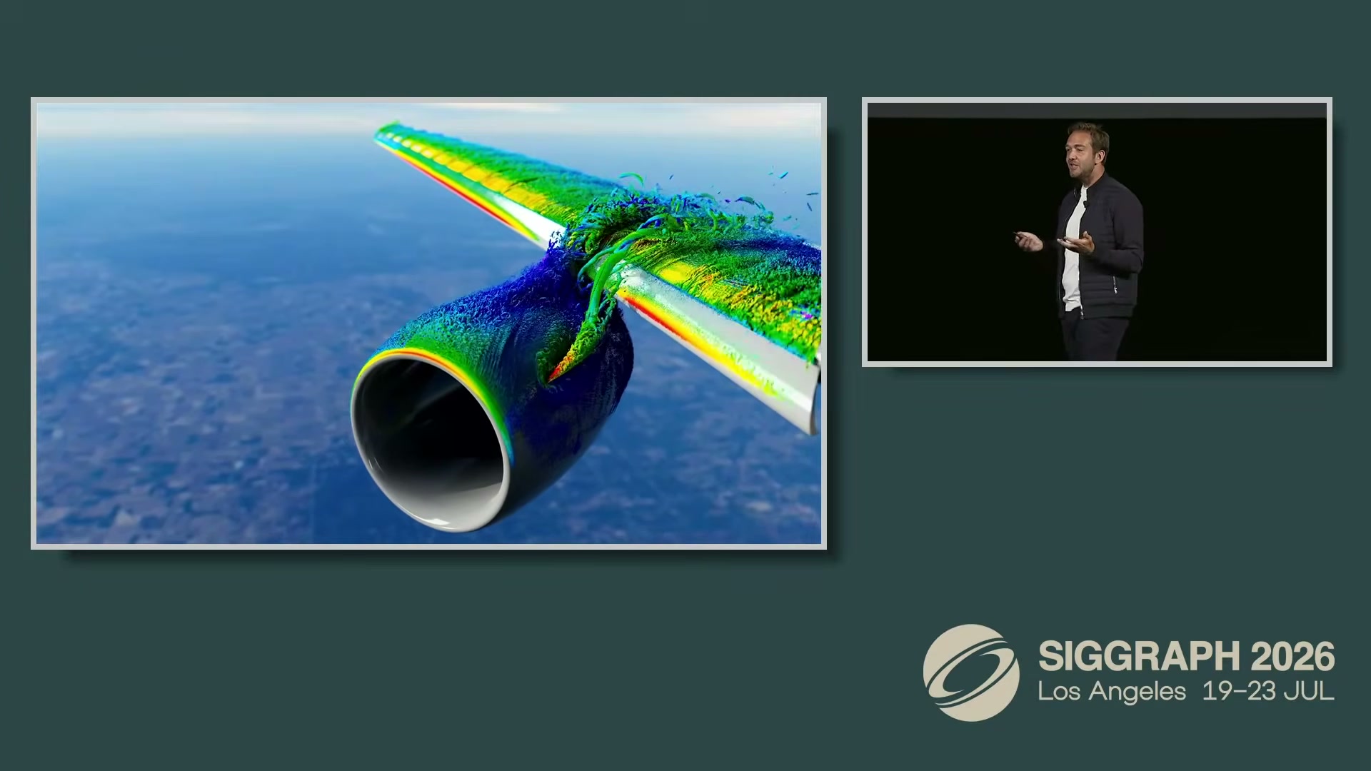 A billion-degree-of-freedom aircraft simulation — the turbulence da Vinci sketched, computed.