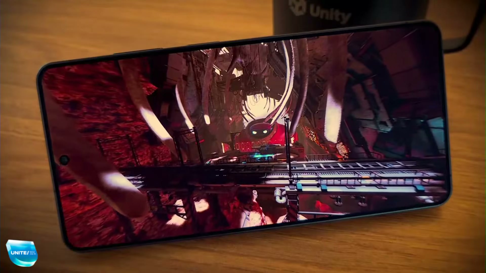The same Surface Cache GI scene running at full resolution and 60 fps on a Samsung Galaxy S26 Ultra.